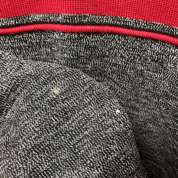 horizontal line pattern crewneck 90s vintage paint splatter sweater sweatshirt - Picture 4 of 8